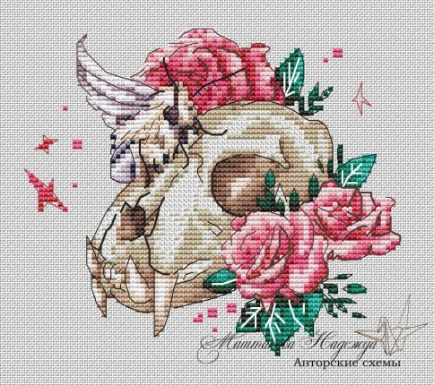 Череп с розами, схема для вышивания, арт. НМ-267 Надежда Маштакова | Купить  онлайн на Mybobbin.ru