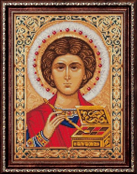 Икона Пантелеймон Целитель, алмазная мозаика Алмазная живопись