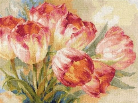 Тюльпаны, набор для вышивания крестом