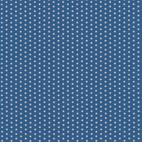 Ткань для пэчворка Peppy, принт крупный горох ярко-синий