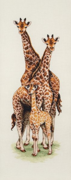 Семья жирафов, набор для вышивания