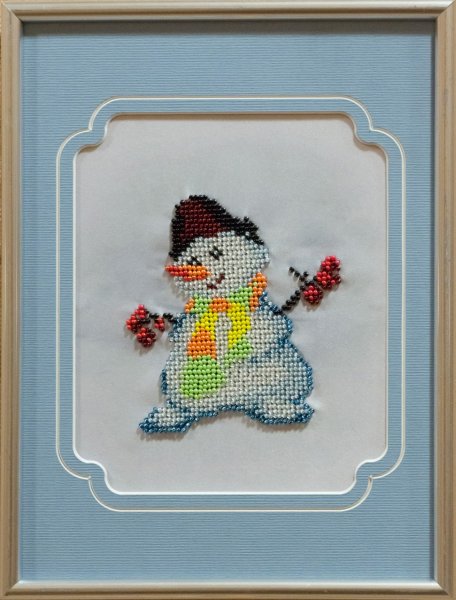 Снеговик, набор для вышивания