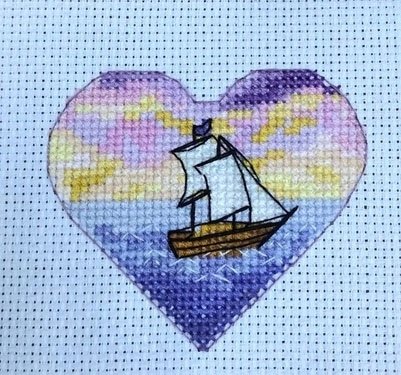 Море любви, схема для вышивки