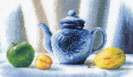 Синий чайник, набор для вышивания