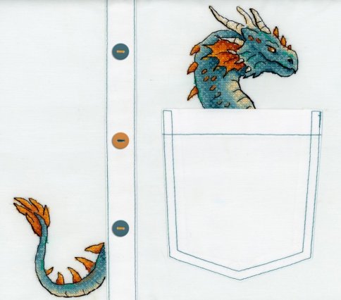 Благородный дракон, набор для вышивания