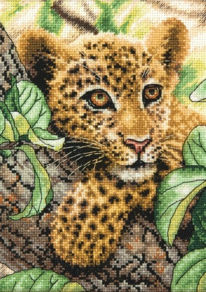 Молодой леопард, набор для вышивания