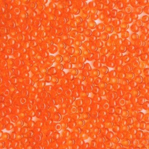Бисер Preciosa Rocaille, размер 10/0, прозрачный, цвет 90030, ярко-оранжевый, 50гр