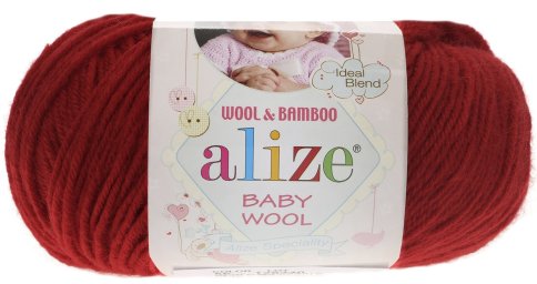 Пряжа Alize Baby Wool, 40% шерсть, 20% бамбук, 40% акрил, 50гр/175м