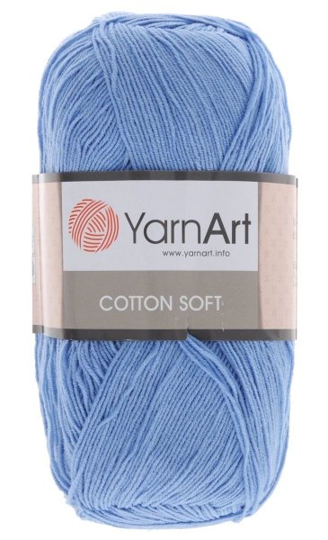 Пряжа YarnArt Cotton Soft, 55% хлопок, 45% полиакрил, 100гр/600м