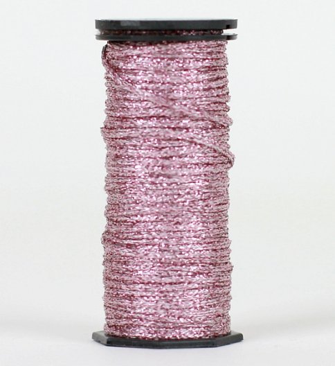 Металлизированная нить Kreinik Medium #16 Braid, цвет розовый