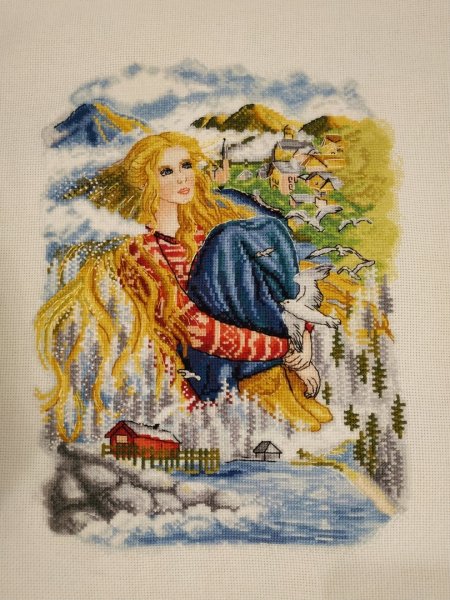 Мечты о Норвегии, схема для вышивания