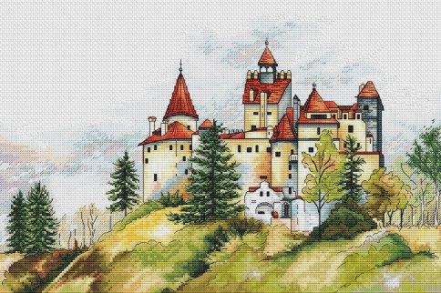 Замок, авторская схема для вышивки