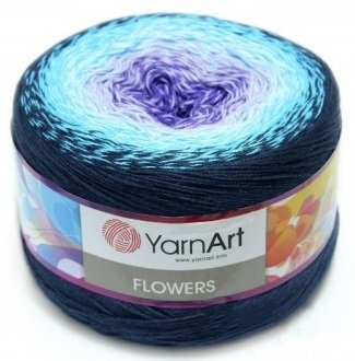 Пряжа YarnArt Flowers, 55% хлопок, 45% полиакрил, 250гр/1000м