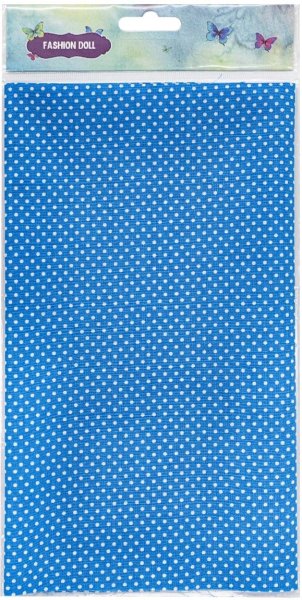 Ткань декоративная "Мелкий горошек", синяя