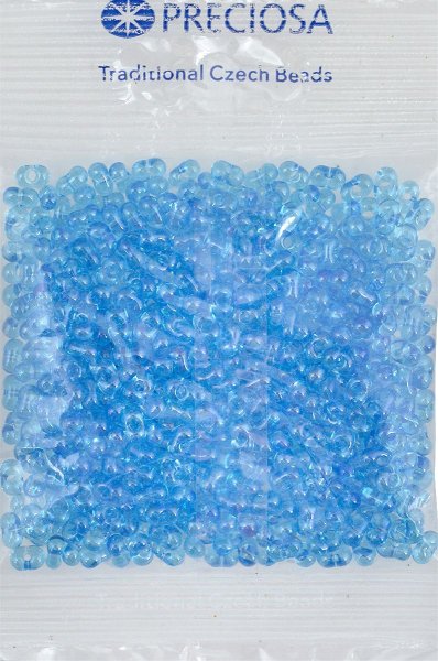 Бисер Preciosa Farfalle, размер 3,2/6,5, прозрачный, цвет 66010, голубой, 50гр