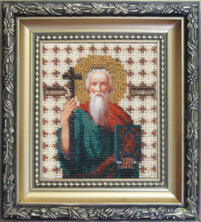 Икона святой апостол Андрей Первозванный, набор для вышивки