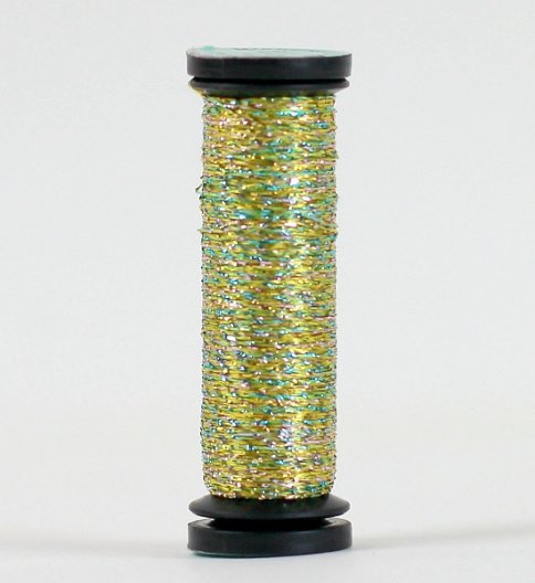 Металлизированная нить Kreinik Blending Filament, цвет золотое конфетти