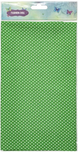 Ткань декоративная "Мелкий горошек", зеленая