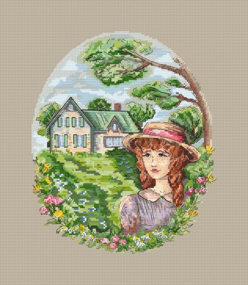 Энн из Зеленых крыш, схема для вышивания
