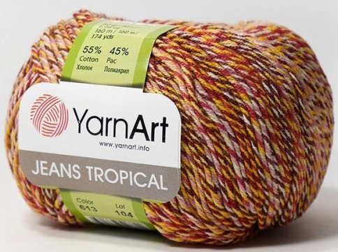 Пряжа YarnArt Jeans Tropical, 55% хлопок, 45% акрил, 50гр/160м