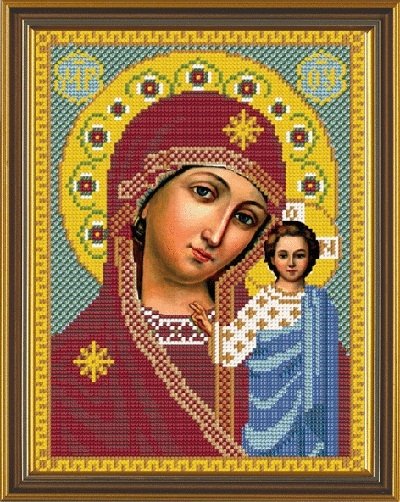 Богородица Казанская, набор для вышивки бисером Ново Слобода