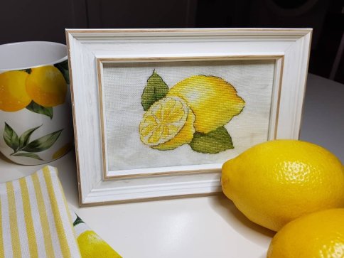 Долька лимона, схема для вышивания