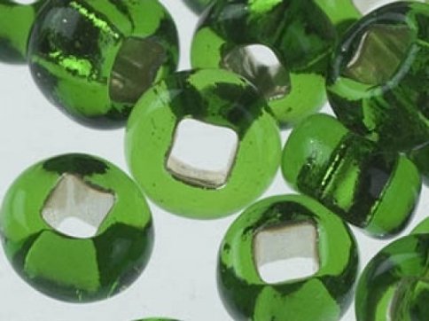 Бисер Preciosa Rocaille, размер 5/0, с цветным центром, цвет 57120, зеленый, 50гр