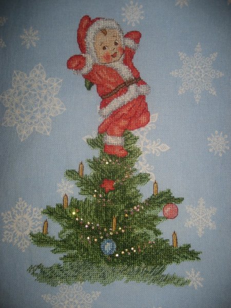 Маленький Санта, схема для вышивки