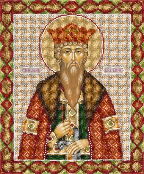 Икона Святого благоверного князя Вячеслава Чешского, набор для вышивки 