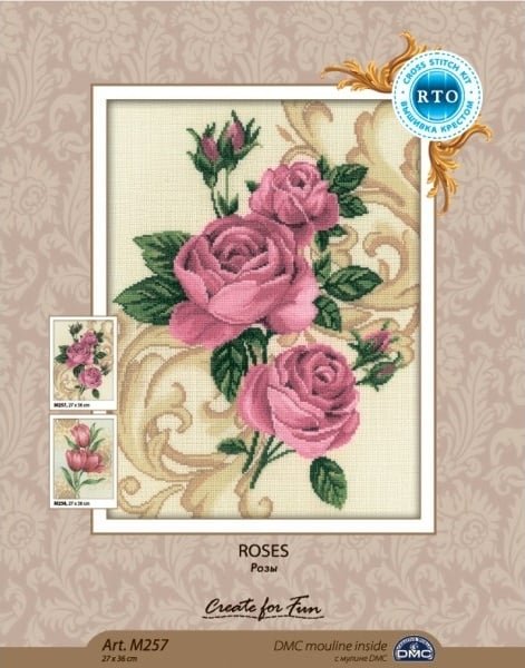 Розы РТО, набор для вышивания