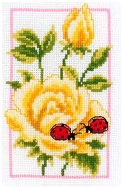 Желтые розы, набор для вышивания
