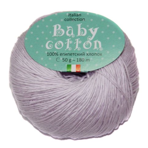 Пряжа Weltus Baby cotton 100% египетский хлопок, 50г/180м