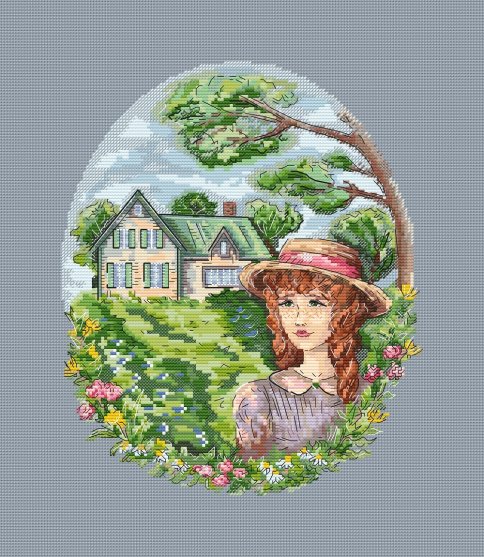 Энн из Зеленых крыш, схема для вышивания