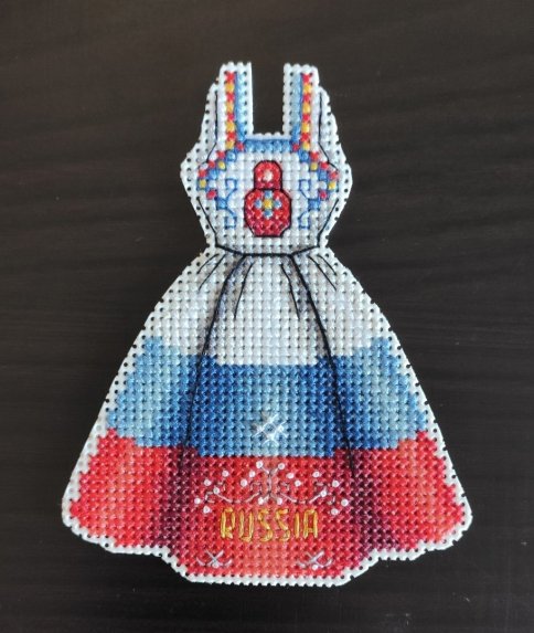 Платье-Россия, схема для вышивания