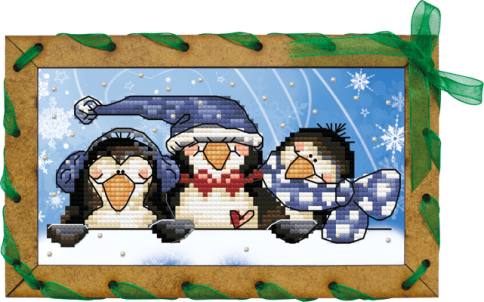Пингвинчики, набор для вышивания