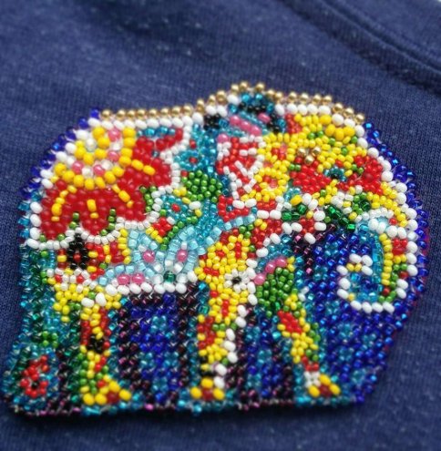 Слон, набор для вышивания бисером