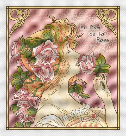 Le Nom de la Rose, схема для вышивки