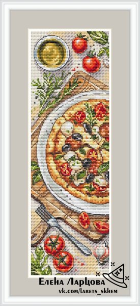 Скатерть- самобранка. Итальянская кухня, схема для вышивания крестом