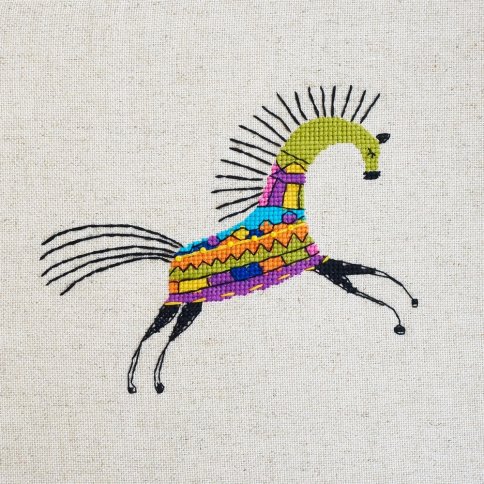 Лошадка, схема для вышивания