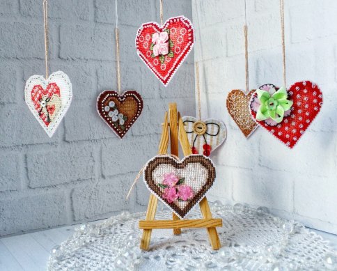 Сет "Happy Valentines Day", схема для вышивания