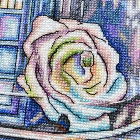 Роза доктора, схема для вышивания