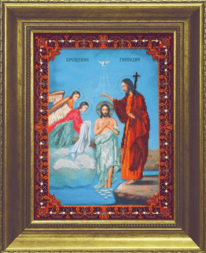 Икона Крещение господне, набор для вышивки