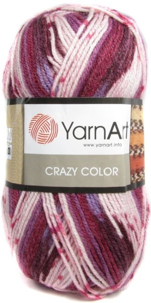 Пряжа YarnArt Crazy Color, 25% шерсть, 75% акрил, 100гр/260м