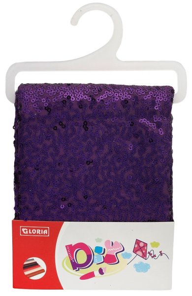 Ткань для пэчворка с пайетками на сетке, фиолетовая