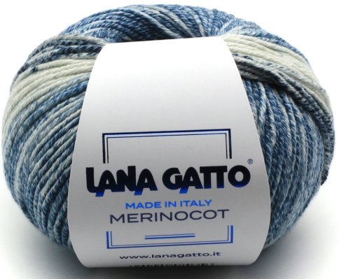 Пряжа Lana Gatto Merinocot Melange 50% мериносовая шерсть, 50% хлопок, 50г/125м