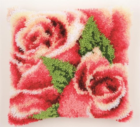Розовые розы подушки, набор для вышивания