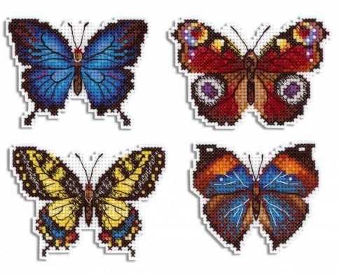 Яркие бабочки, набор для вышивания