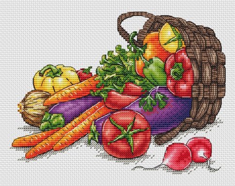 Овощи, схема для вышивки