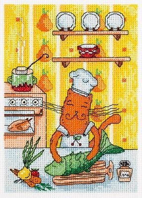 Кот-кулинар, набор для вышивания