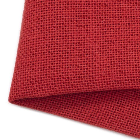 Ткань декоративная, рогожка 2AR113, цвет красный